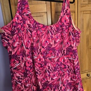 Swimsuits For All Pink and Yellow Swimsuit